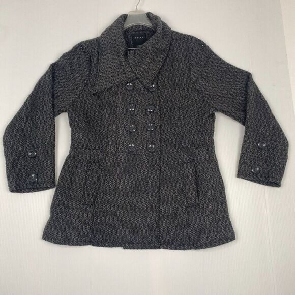 Women therapy by Lane Crawford Size 3X Gray Coat Collar Big Buttons Pockets Wool - Picture 1 of 15